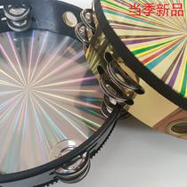 Laser colorful tambourine percussion tambourine music and dance performance early education rhythm training drum customization