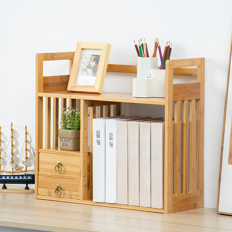 Small bookshelf on the desk desk simple shelf children's storage student home multi-layer simple bookcase