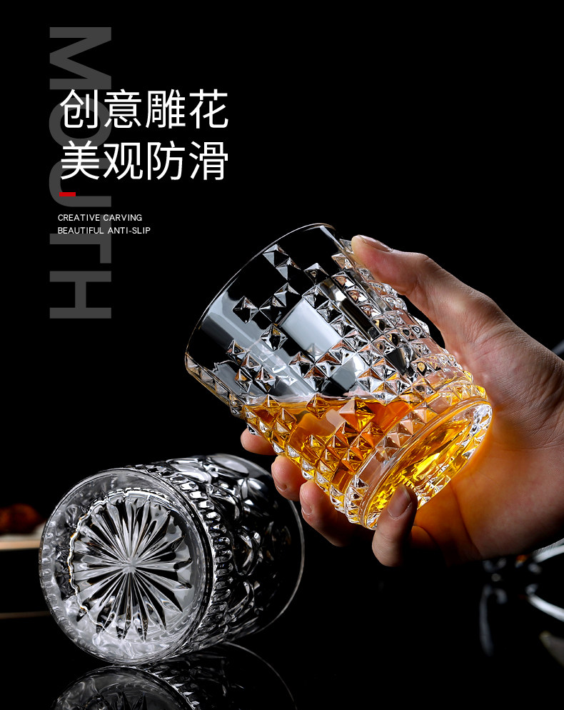 Ликер Cup 加厚洋酒杯子水晶玻璃欧式威士忌酒杯套装创意家用烈酒杯啤酒杯 Bangbebe