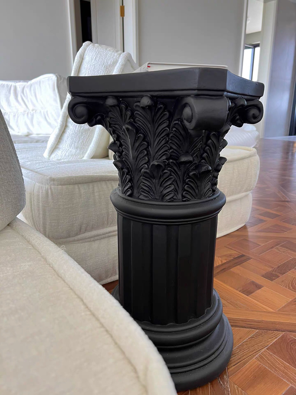 Huang Shasha's Garden Pure Black Roman Column Side Table Coffee Table Corner Table Indoor Home Decoration Ornaments Crafts Huang Shasha's Garden Pure Black Roman Column Side Table Coffee Table Corner Table Indoor Home Decoration Ornaments Crafts