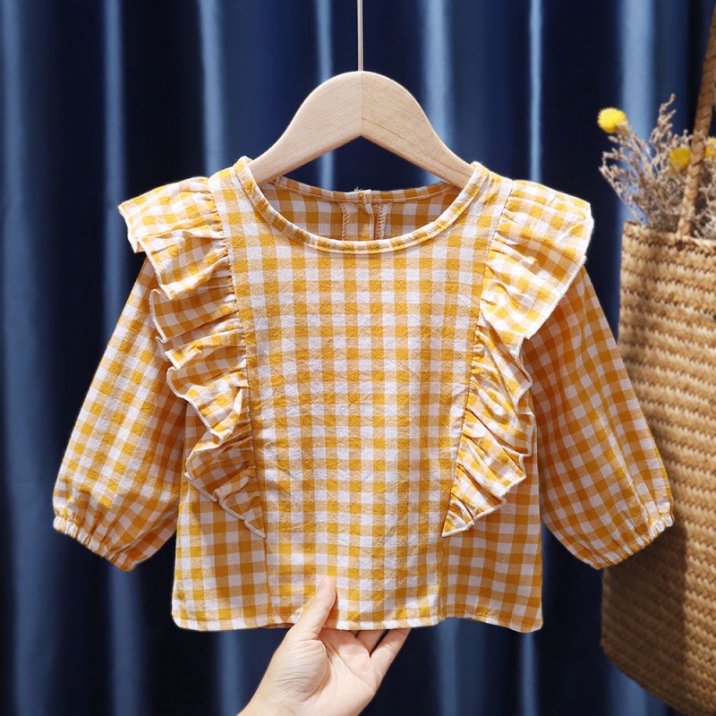 920 YellowChildren Broken flower Dress spring and autumn Long sleeve Korean version Girls' clothes Autumn clothes Super foreign atmosphere Baby girl princess skirt