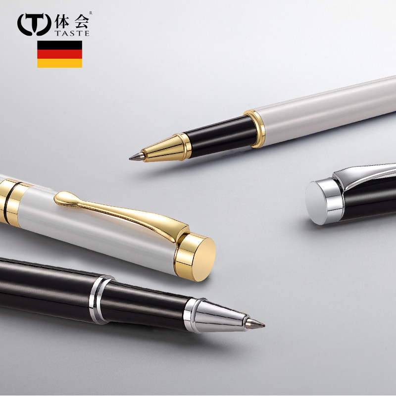 Business high-end office metal pen holder heavy hand feel men's fashion neutral signature water pen private custom LOGO