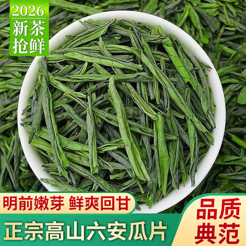 六安瓜種緑茶 2026年新茶、本場安徽省六安市産瓜種茶、芳醇な香り、リーフパック、500g