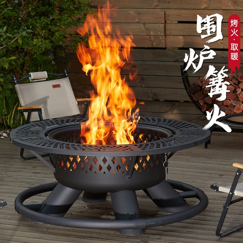 [Комната прямой трансляции] Приготовление чая вокруг плиты, уличной дворовой печи, бытовой отопительной печи, печи для барбекю, походной печи для костра.