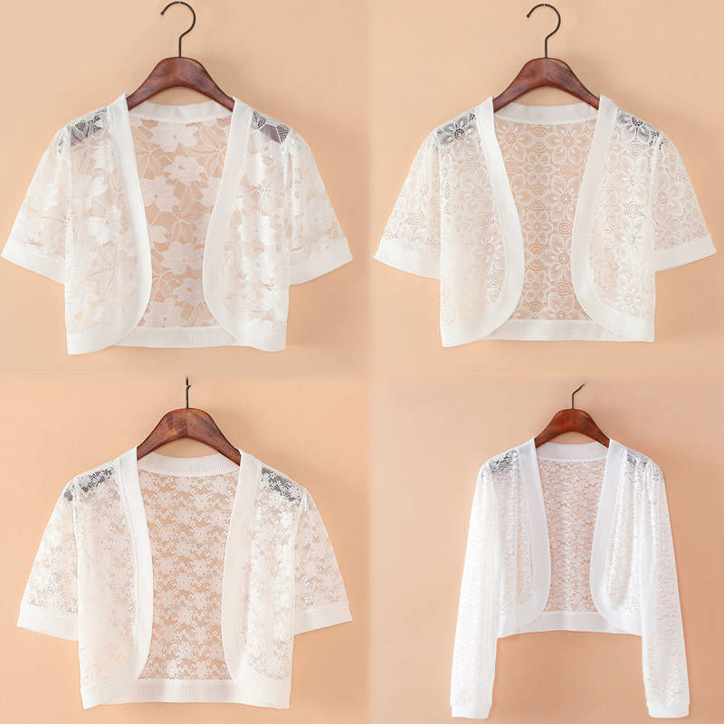 In the summer of 2020, new short - sleeved short - sleeved lace cover short coat sunscreen clothes