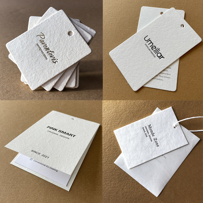 Hangtag custom clothing women's clothing store listing customization high-end high-end white card custom printed logo label