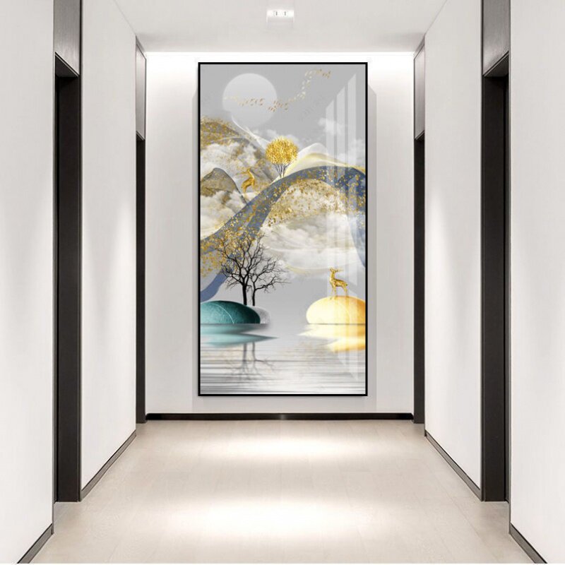 Diamond painting frame-free new living room dining room bedroom handmade diy full diamond crystal show luminous atmosphere vertical version