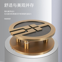 New Chinese style glass door handle custom semicircular wooden door antique carving Agricultural Bank of China yellow bronze door handle