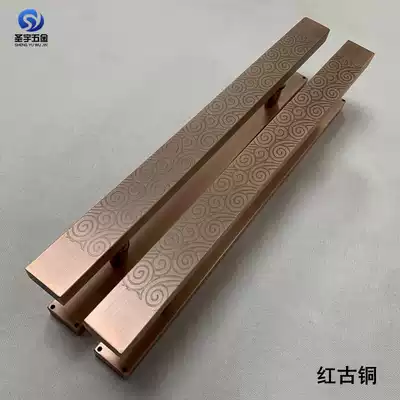 Chinese luxury antique door handle Frameless glass door Wooden door handle Modern hotel black door handle