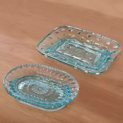 European ins style transparent soap box creative bathroom powder room wash soap box large glass soap tray