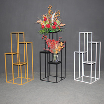 Wedding props silk floral ladder rack in the new Chinese Route Guide wedding scene layout stage welcome area ornaments