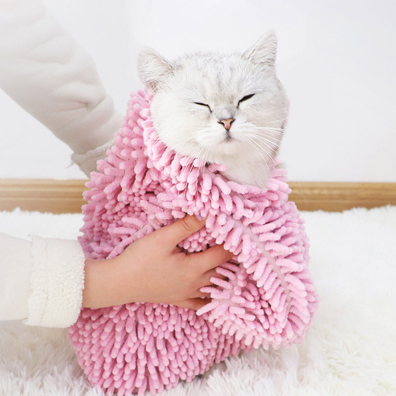 Rat wish absorbent towel bath drying towel chenille strong absorbent pet supplies cat and dog absorbent towel large
