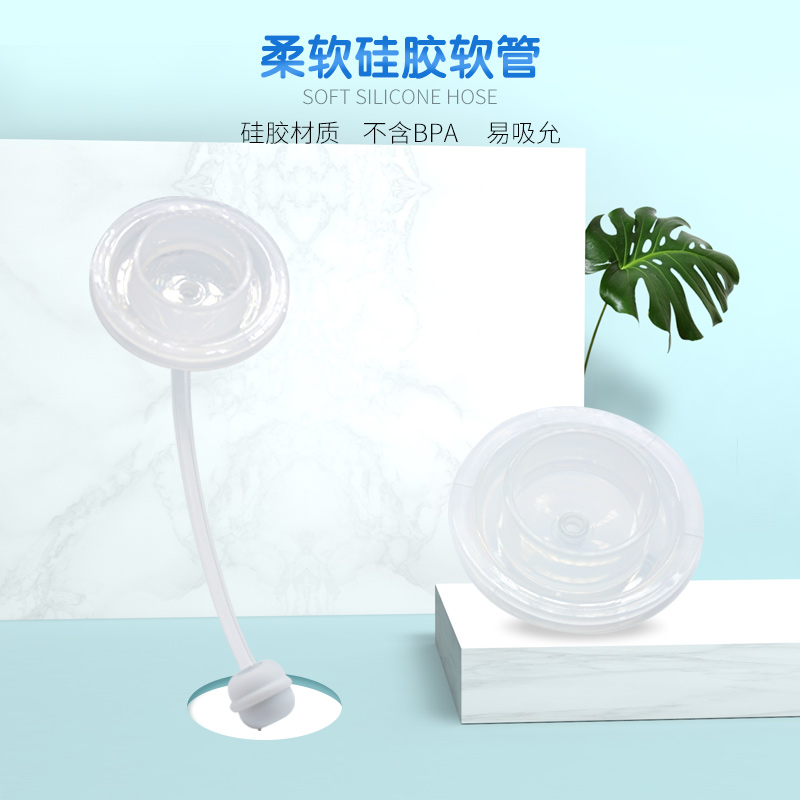 NO 1BABY wide-caliber universal feeding bottle integrated straw blade silicone sleeve anti-flatulence anti-choking straw