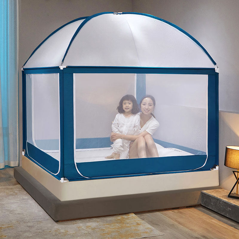 2022 new net red yurt sitting bed anti-mosquito baby anti-fall mosquito net paint bracket-A3501