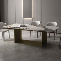 LDAD Italian slate dining table and chairs modern minimalist rectangular home designer luxury marble can be customized