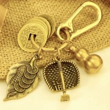 Латунный креативный брелок, подвеска подходит для мужчин и женщин, браслет с одной бусиной, цепь, цепочка, подарок на день рождения