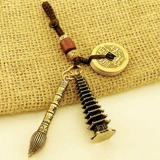 Латунная подвеска для школьников, креативный брелок подходит для мужчин и женщин, подарок на день рождения