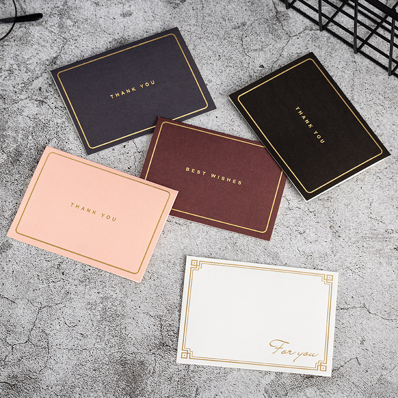 ins pure color wind painting birthday mother's women's day brief universal creative blessings folio small card greeting cards envelope-Taobao