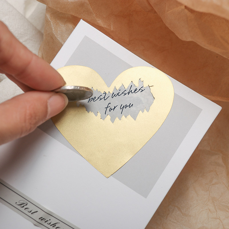 diy birthday gift scratch sticker hand scratched creative paper lover confession card coating love message sticker