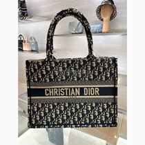 French Dior Dior womens bag tote bag presbyopic canvas classic embroidered shopping bag handbag