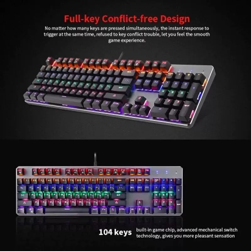 MOTOSPEED K73 смешанная легкая механическая клавиатура с подсветкой RGB Custo