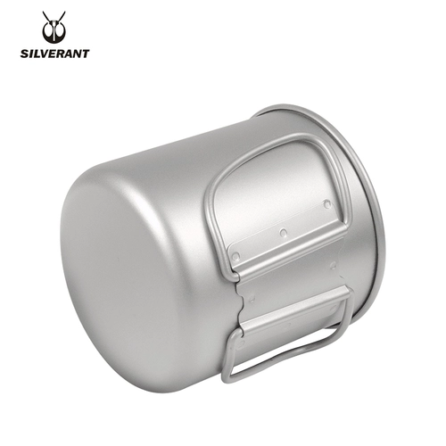 Серебряный серебряный муравей чистый титановый складной ручка чашка на открытом воздухе портативный портативный портативный кемпинг -чашка светлый титан