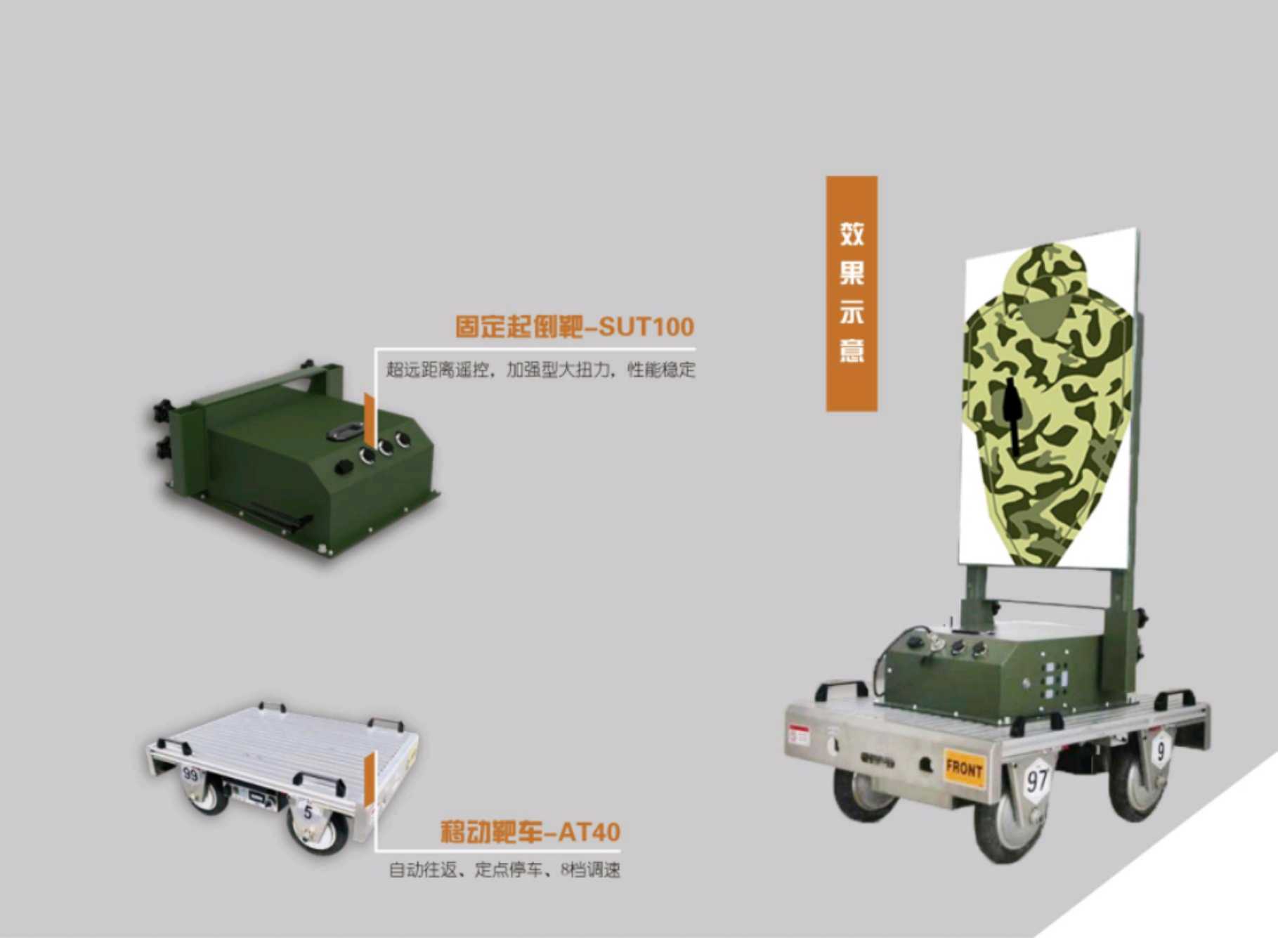 Remote control force of live bullet shooting motion rotation target multi-function of four-wheeled robot target system