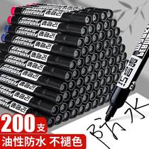 Remember number pen black coarse head large capacity oily speed dry waterproof without dropping color express pen mark hook line blue red fine art delivery coating logistics big number non-erasable painting plus rough pen