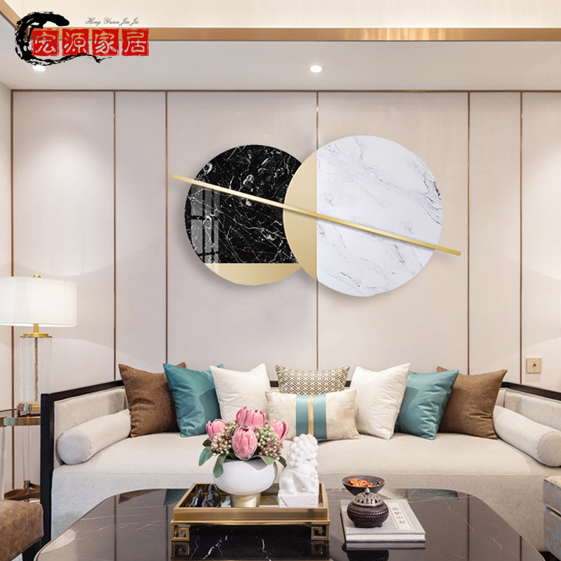 Light luxury living room wall decoration hanging modern sofa background wall wall hanging dining room porch bedroom metal wall decoration