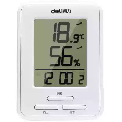 deli 9018 Electronic Thermohygrometer Home Office Electronic Thermohygrometer Alarm Clock Calendar