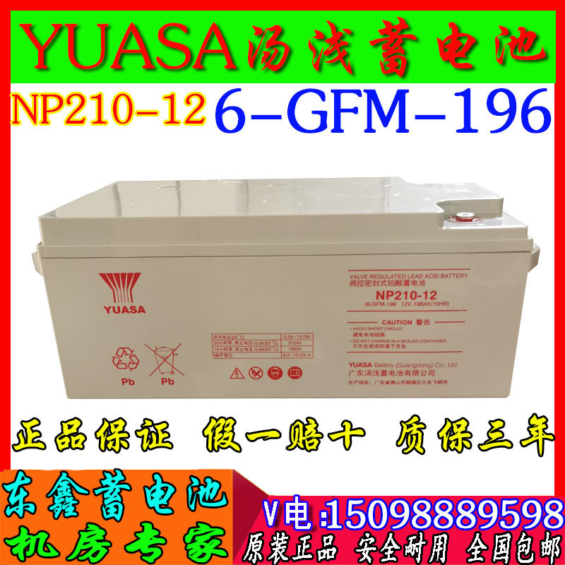 Spot Yuasa battery NPL210-12V210AH photovoltaic 6-GFM-196UP SEPS DC screen battery