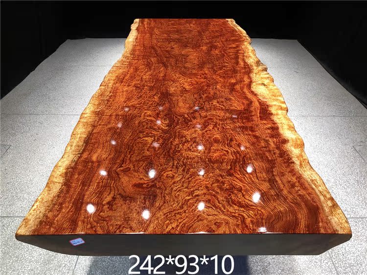 Size: 242 * 93 * 10 ba flower large board solid wood log red wood natural side tea table furniture desk painting case