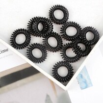 Black telephone line Fat coil Coil Without Mark cord fine elastic Zahair Hair Trumpet Hair Rope Rubber Band Headwear