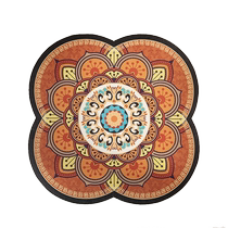 Ethnic style retro diatom mud water-absorbing quick-drying tea coaster mural totem insulation special-shaped anti-scalding placemat thickened mat