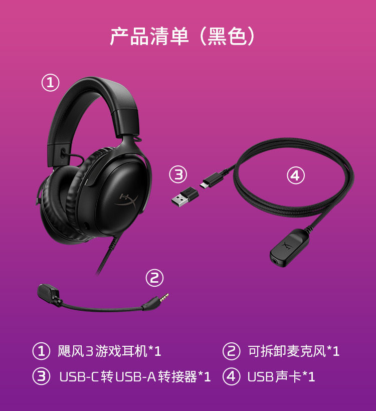 Игровые наушники HyperX Cloud Hurricane 2 проводные черно-красные