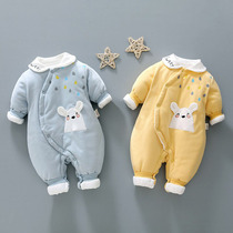 Newborn baby clothes fall winter cute ha clothes baby wear suit thin cotton men's cotton baby girl jumpsuit