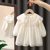 Korean girls dress spring and autumn 2021 new Korean version of baby girl long sleeve princess dress children's skirt