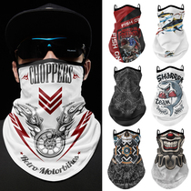 Masque de protection solaire Masque de protection contre le soleil de sexe masculin traîneur de motos Harley Locomotive rétro du foulard dété Neck Hood