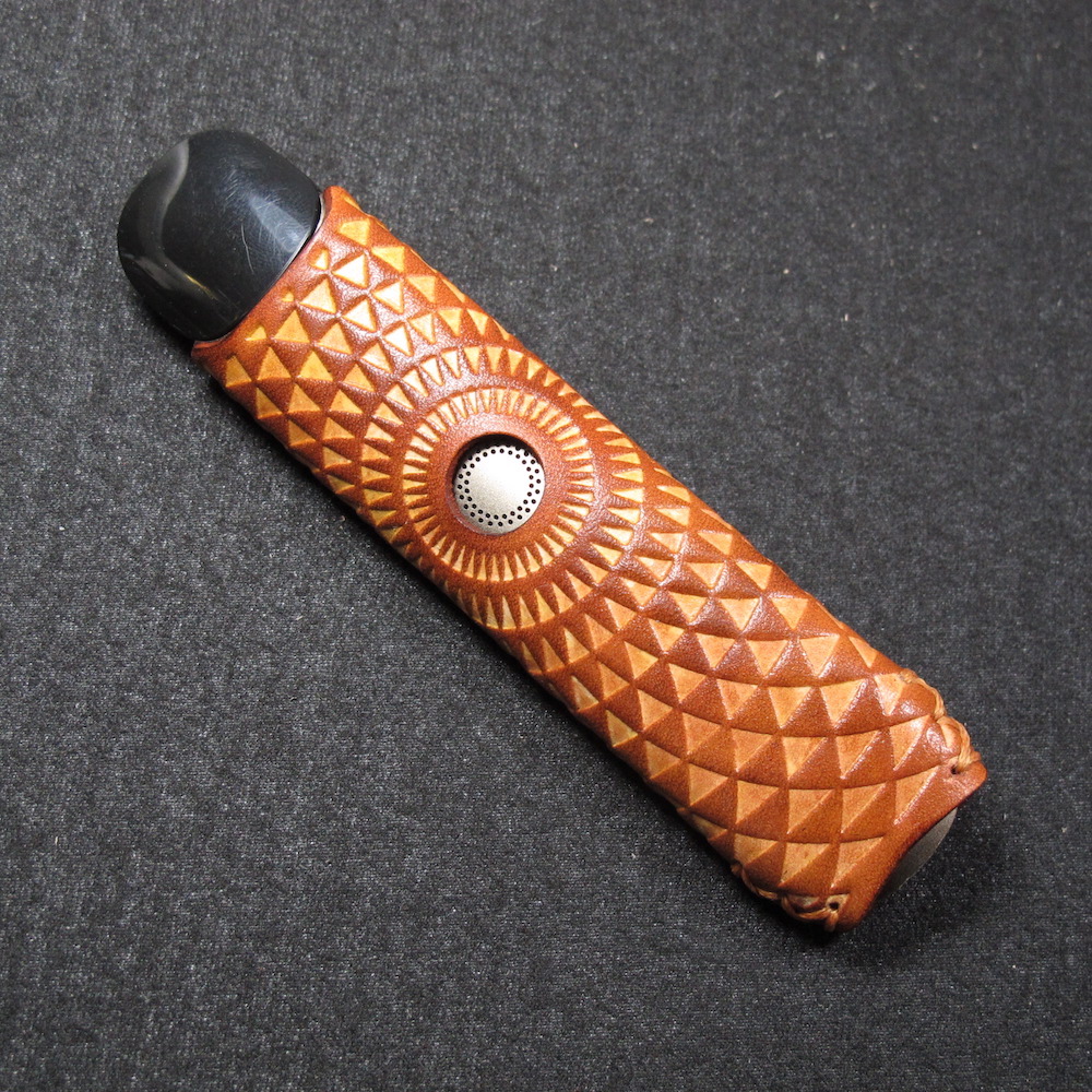 The hand workshop of the Pleasant Leather Alpha protective sheath leather sheath relx genuine leather leather sheath Custom Sun