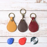 Маленький круглый универсальный картхолдер, из натуральной кожи