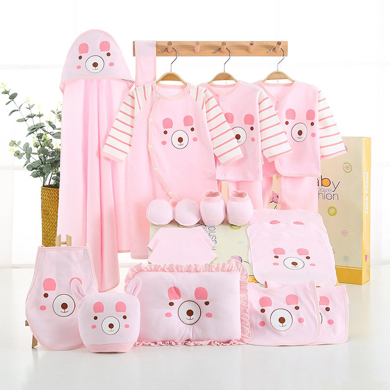 Newborn gift box set spring and summer baby clothes gift supplies newborn full moon baby girl pure cotton warm clothing