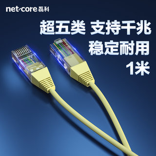 Super five types of Gigabit network cable 1m 8 -core steadily transmitted home finished finished product with crystal header, computer broadband network cable switch connection cable broadband network jumping line monitoring data cable
