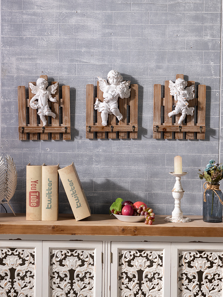 French retro wall hanging angel hook wall ornaments nostalgic ornaments B&B living room decorations wedding decorations