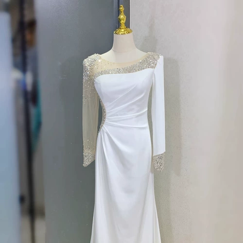 Вечернее платье, костюм, лонгслив, французский стиль, крой «рыбий хвост»