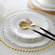 HOMY He Mei Decoration Home Tangshan bone china tableware kitchen household high-end set Taifu Platinum Xuanle 26-piece set