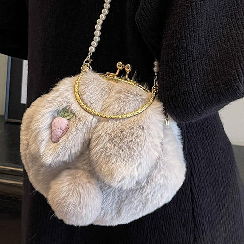 Демисезонный универсальный кролик, небольшая сумка, коллекция 2023, новая коллекция