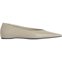 TOTEME womens shoes clay leather pointed toe flat asymmetrical ballet shoes