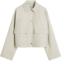 TOTEME Womens 24 Early Autumn New Short Wide Sleeve Cotton Jacket