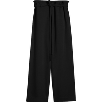 TOTEME womens draped waist belted wide-leg trousers
