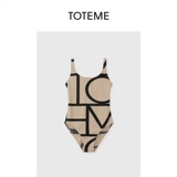 TOTEME Логотип женских коричневых букв, соединенный купальник